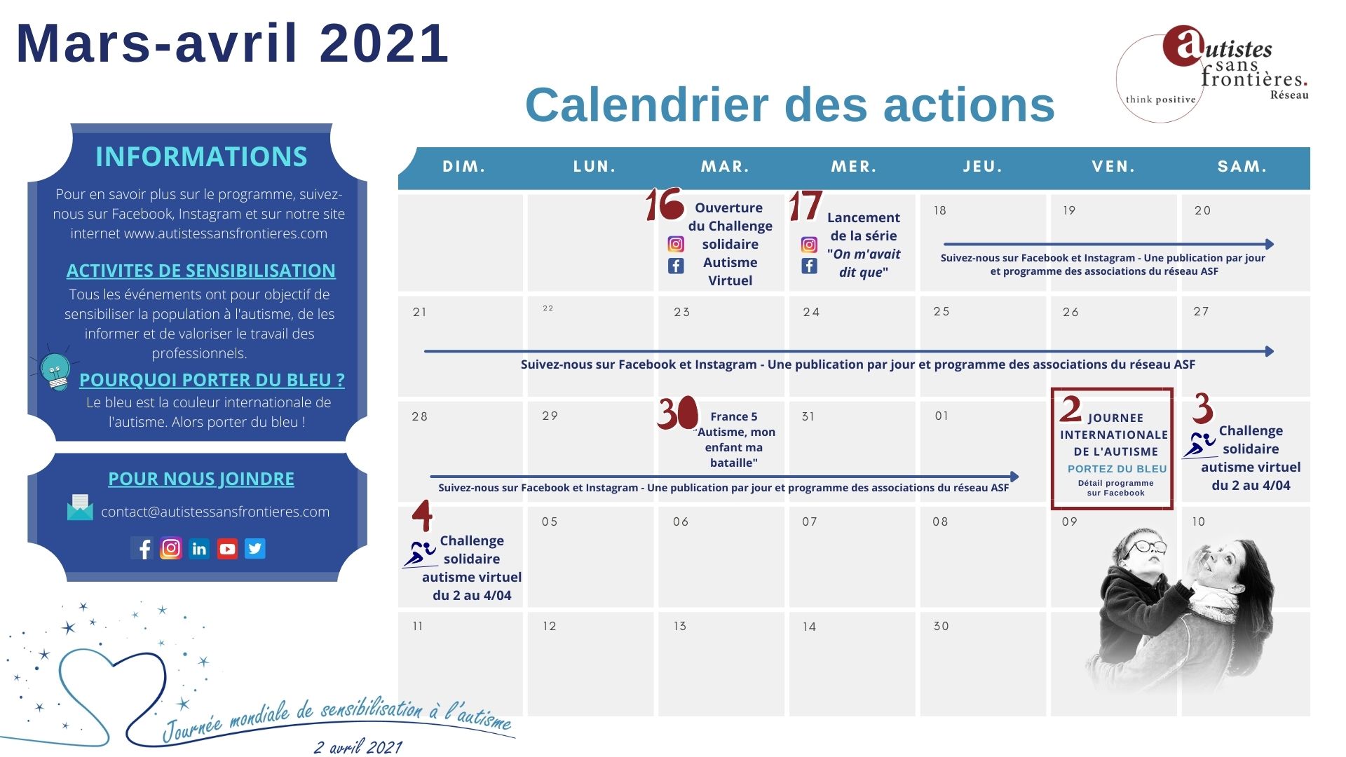 CALENDRIER 2 AVRIL 2021